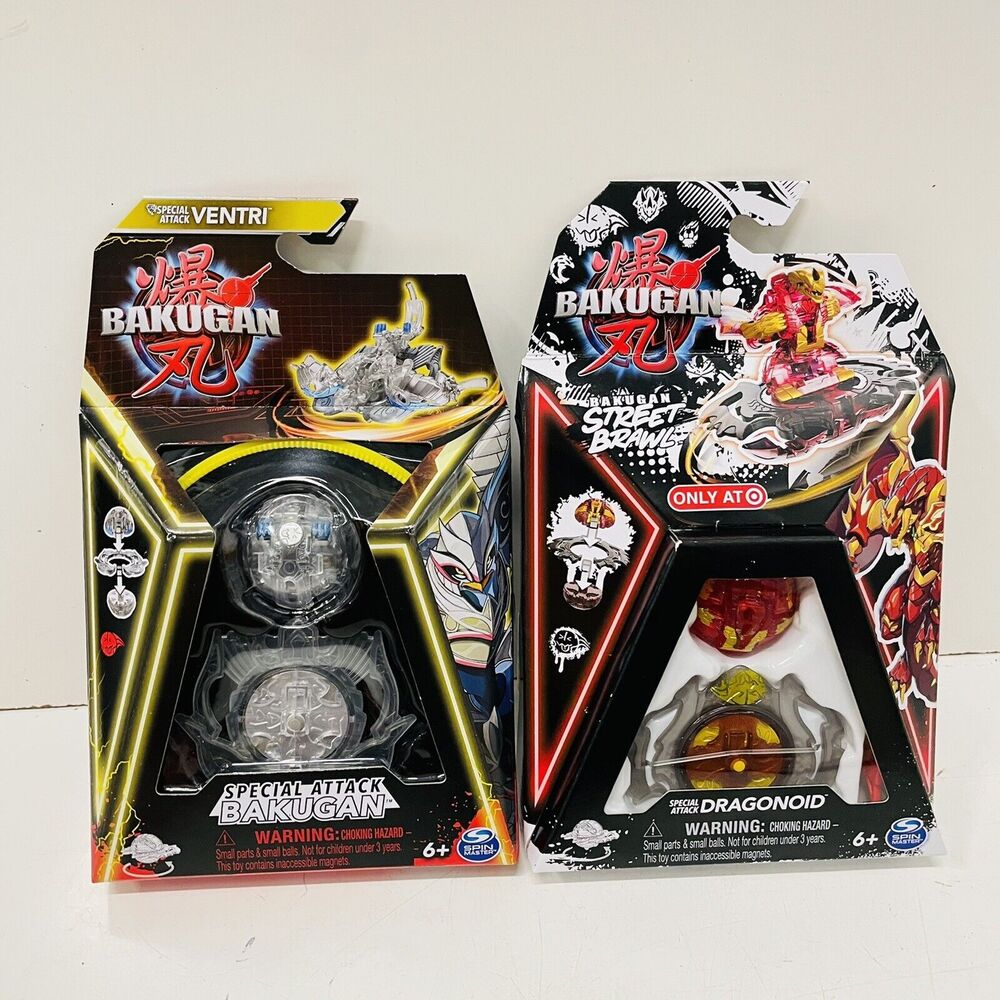 Bakugan 2023 NEW Street Brawl Special Attack DIAMOND VENTRI & DRAGONOID Figure